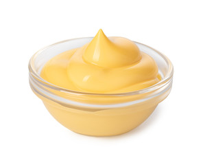 Bowl with mayonnaise