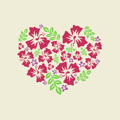 Plakat heart of flowers