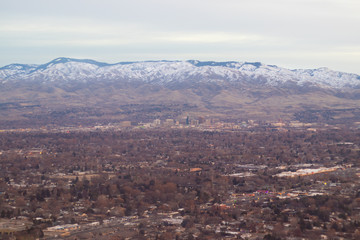 boise idaho from an aerial point of view