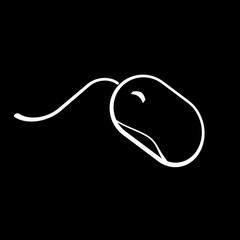 illustration of mouse symbol on black