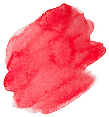 watercolor texture stain red. abstract isolated on white background.