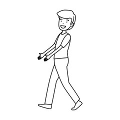 young and casual man character