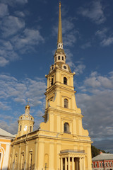 Fototapeta na wymiar Peter and Paul fortress side view in St. Petersburg, Russia.