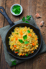 Bulgur with Pumpkin, Healthy Dinner, Vegetarian Food