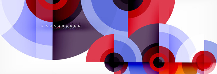 Fototapeta premium Geometric circle abstract background, creative geometric wallpaper.