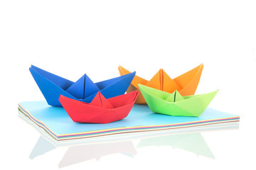 Folded Paper boats
