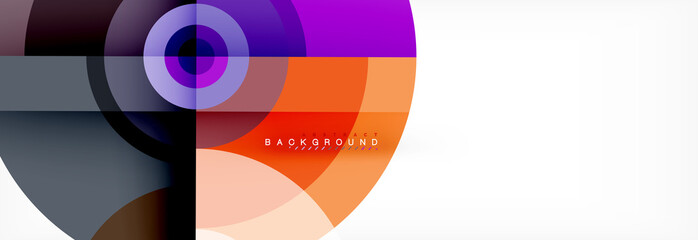 Obraz premium Round circles and triangles abstract background