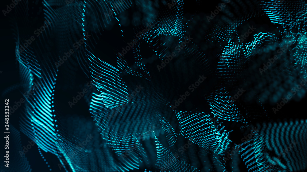 Poster speed connection networking concept design background. abstract technology communication. 3d landsca