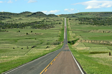 Road 191, landscape in Montana