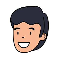 Fototapeta premium young and casual man head character