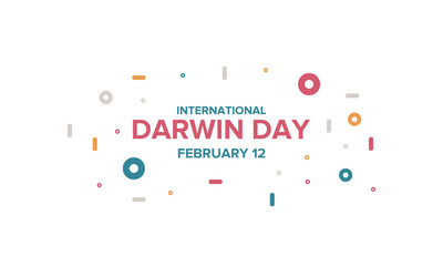 International Darwin Day. The celebration of the birthday of the scientist Charles Darwin. International Day of Science and Humanism. Poster, banner, and background