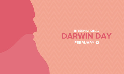 International Darwin Day. The celebration of the birthday of the scientist Charles Darwin. International Day of Science and Humanism. Poster, banner, and background