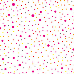 Seamless pattern. Multi-colored circles on a white background. Texture. Vector