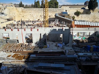 Building site near Western Wall, Jerusalem, Israel.