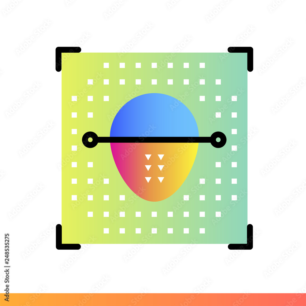 Aufkleber gradient icon 3d scanning. 3d printing, modeling. suitable for banners, mobile application, website,