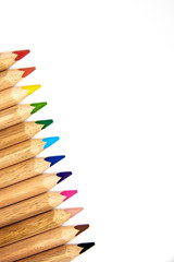 Fototapeta premium colored pencils in a group ready to use