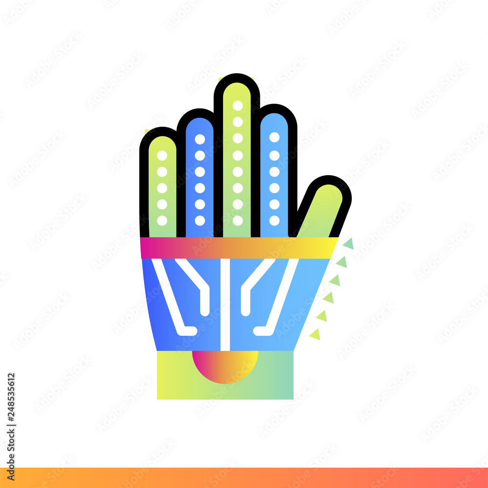 Poster gradient icon exoskeleton. 3d printing, modeling. suitable for banners, mobile application, website,