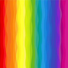 Vertical wavy rainbow background