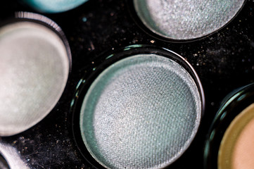 Obraz na płótnie Canvas Women's make-up, decorative cosmetics - colorful eyeshadow palette