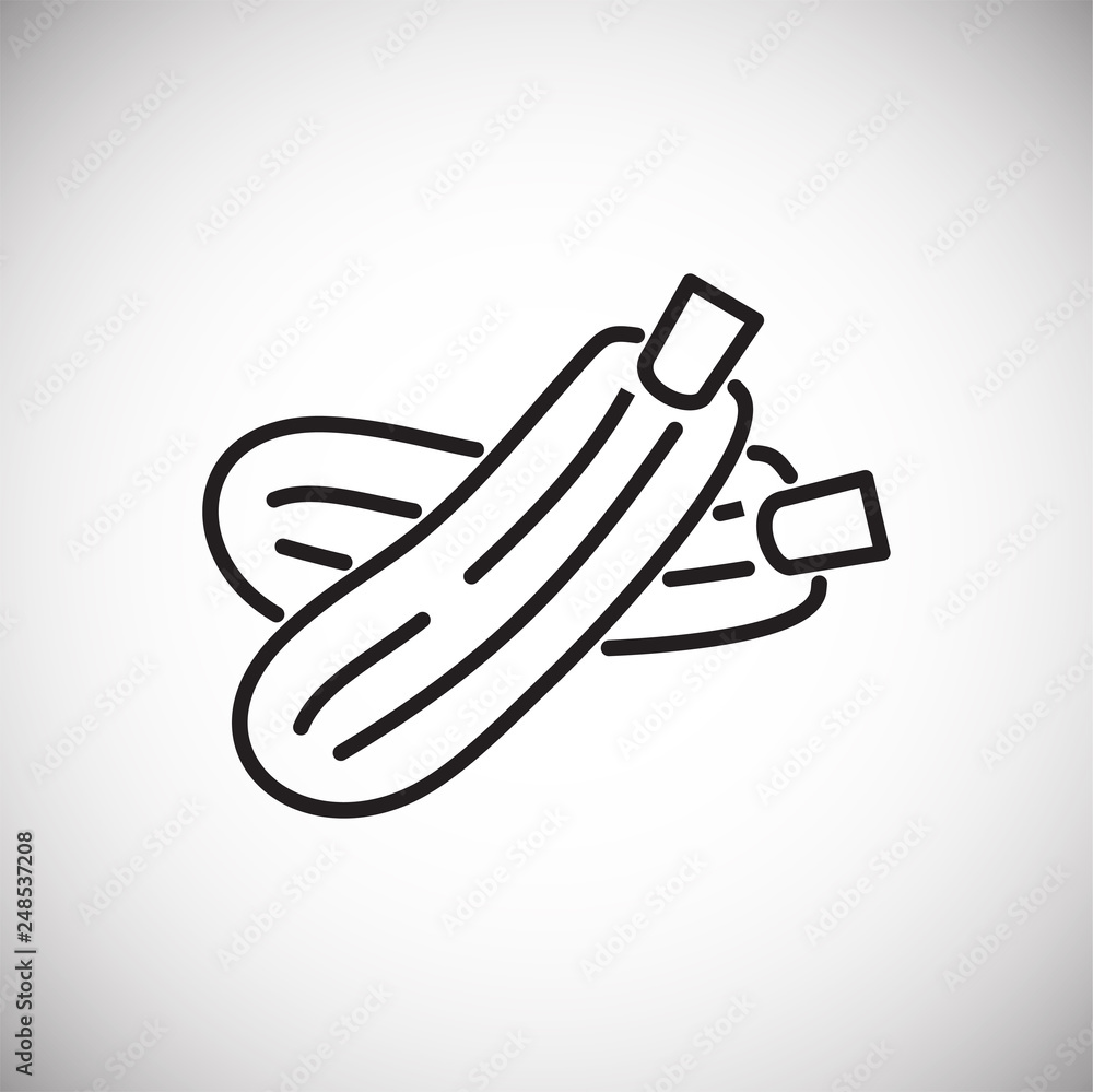 Poster zucchini line icon on white background for graphic and web design, modern simple vector sign. intern