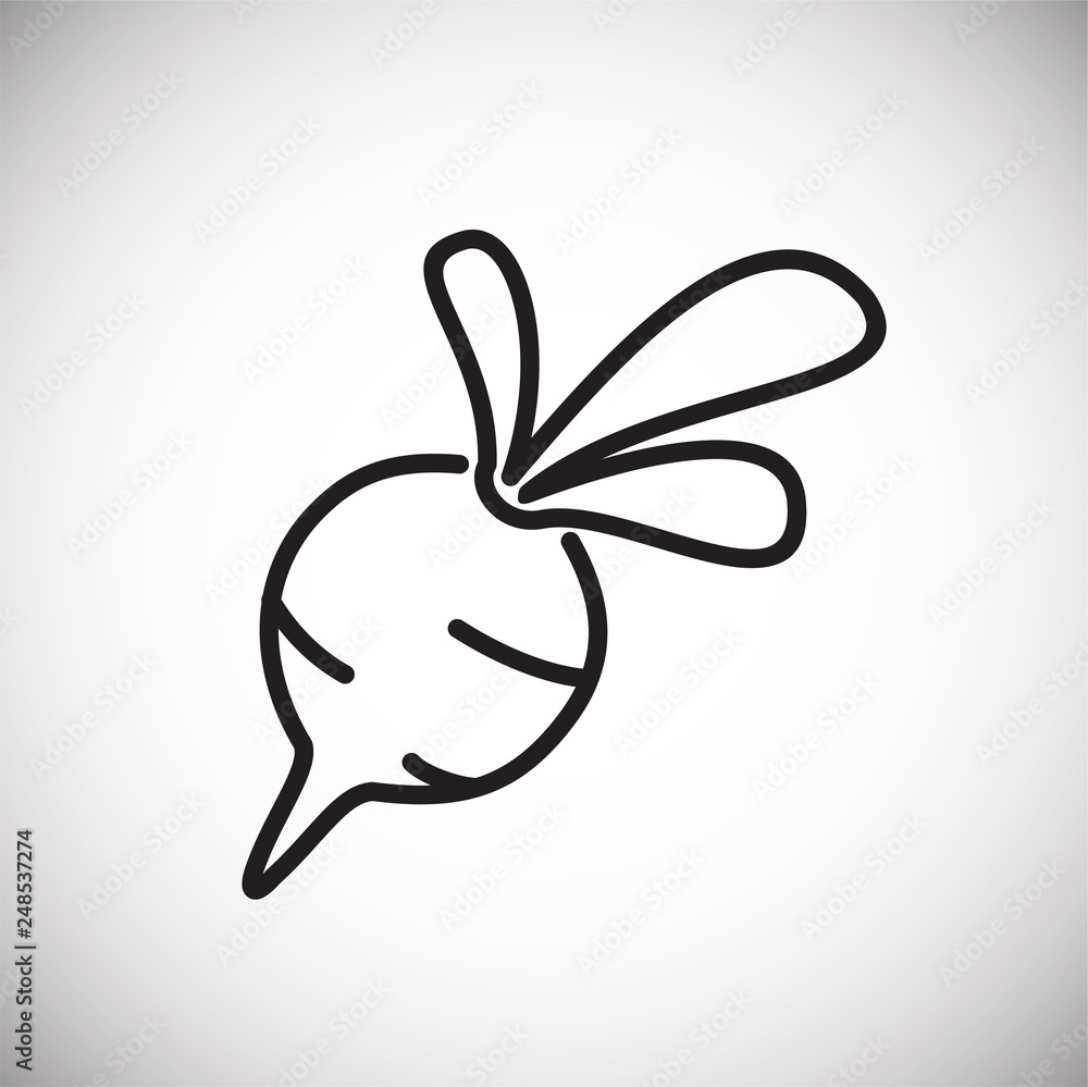 Poster beet line icon on white background for graphic and web design, modern simple vector sign. internet c