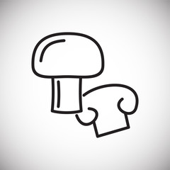 Mushroom line icon on white background for graphic and web design, Modern simple vector sign. Internet concept. Trendy symbol for website design web button or mobile app