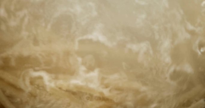 Boiling pasta macro shot