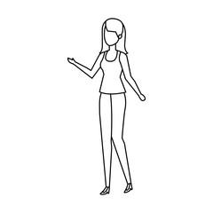 beautiful and young woman character