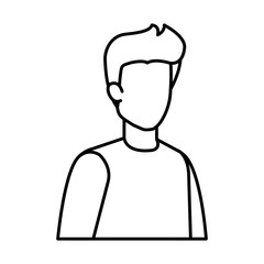 young and casual man character