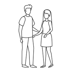 couple avatar characters icons