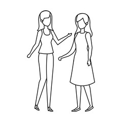 couple girls avatars characters