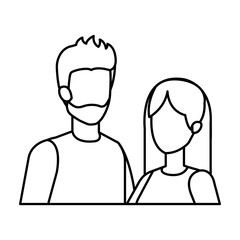 couple avatar characters icons