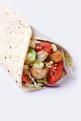 tortilla with chicken and vegetables