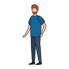 young man with beard avatar character