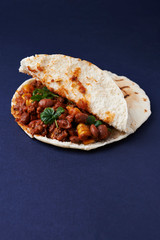 flatbread with meanced meat