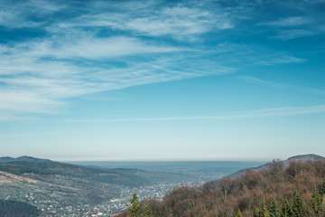 Fototapeta premium autumn high mountains landscape full frame