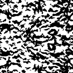 Splash vector seamless pattern. Black and white hand drawn spray texture. Black spots on white backdrop