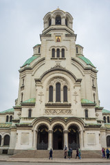 Fototapeta na wymiar Alexander-Newski-Kathedrale Sofia - Front vollständig
