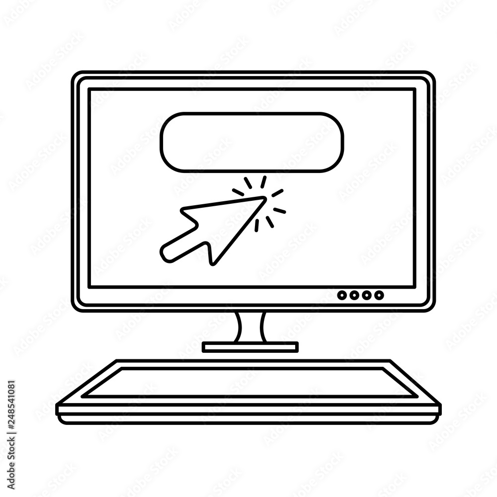 Poster computer desktop with pointer mouse