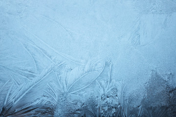 Ornamental crystal ice. Winter background