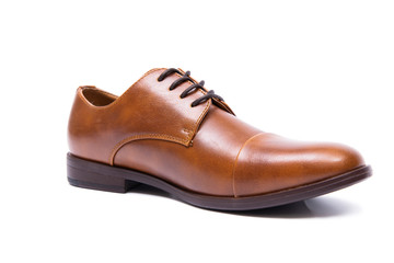 Brown shoes isolated on white background