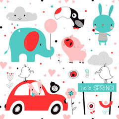 seamless pattern with animals