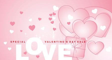 Special Love Valentines Day Sale light pink landscape background