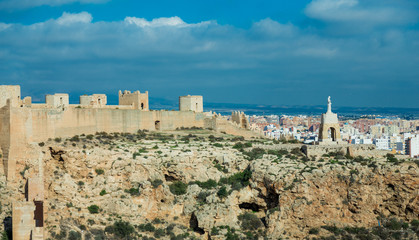 Fototapeta na wymiar Medieval castle Alcazaba of Almeria