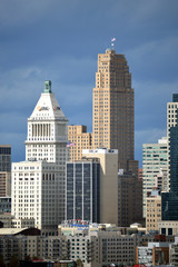 Fototapeta na wymiar 4th & Vine + Carew Tower, Cincinnati, Ohio