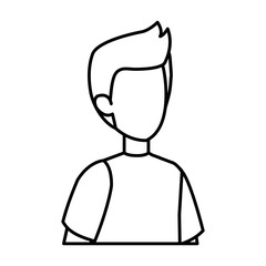 young and casual man character