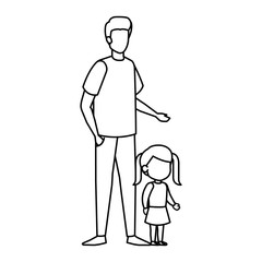 father with daughter characters