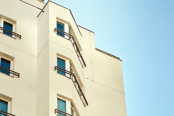 Fototapeta na wymiar Modern European residential apartment building
