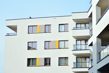 Obraz premium Modern European residential apartment building