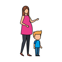 woman pregnancy with son